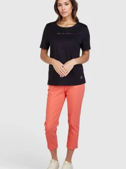 Navigazione Damen Shirt in blau - Ausschnitt: Rundhals