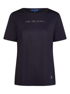 Navigazione Damen Shirt in blau - Ausschnitt: Rundhals