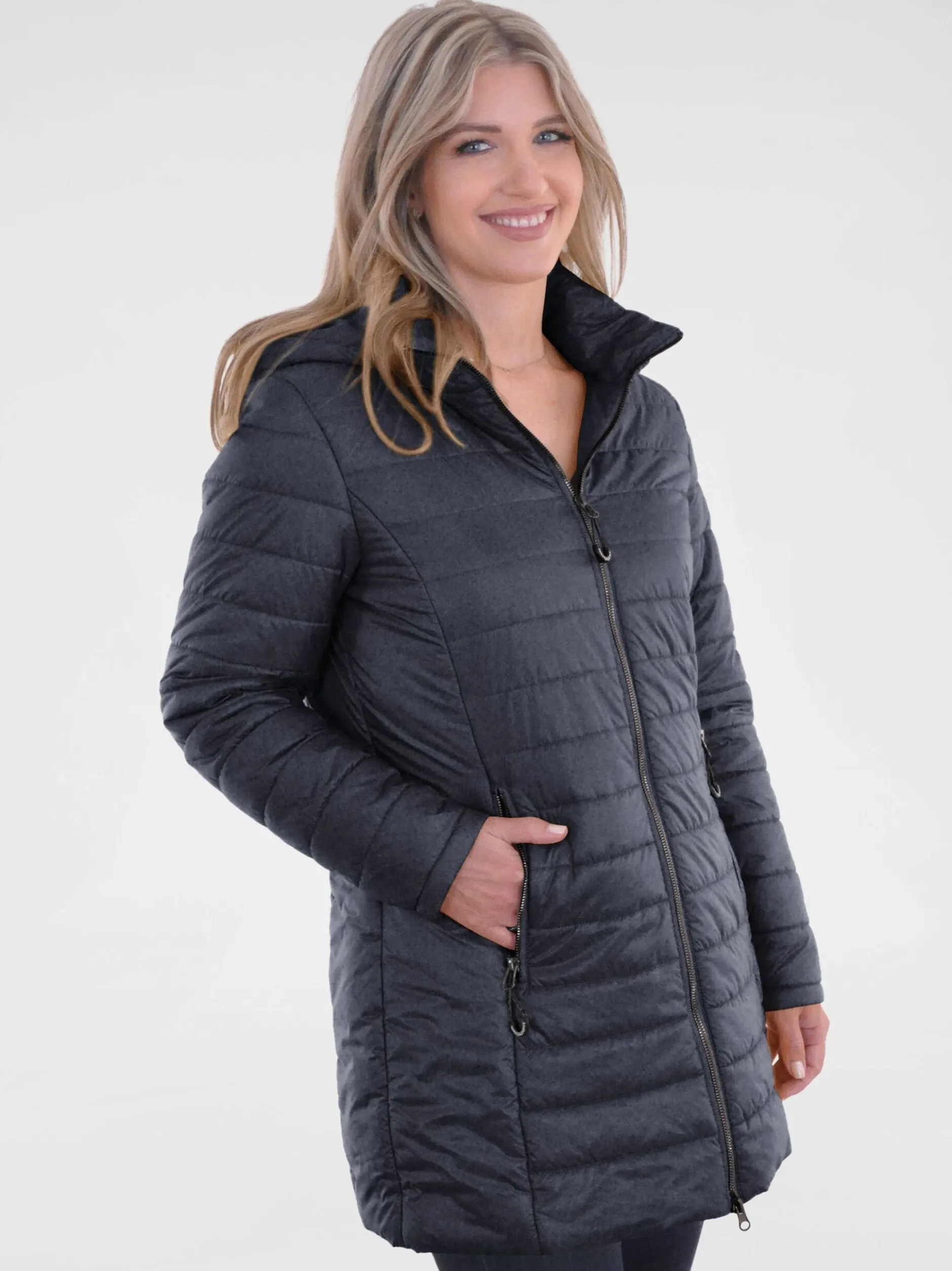 Navigazione Damen Steppmantel in blau
