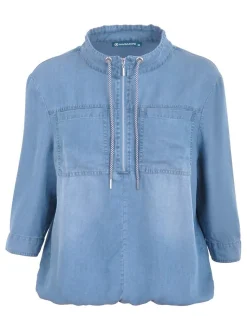 Navigazione Damen Tunika in blau - Ärmel: 3/4 Arm