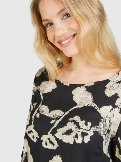 Navigazione Damen Tunika in schwarz - Ärmel: 3/4 Arm