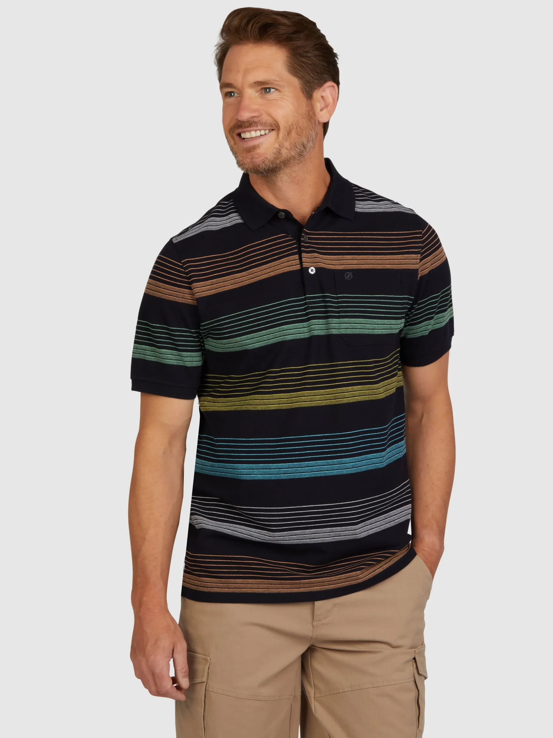 Navigazione Herren Shirt in mehrfarbig - Ärmel: kurzarm
