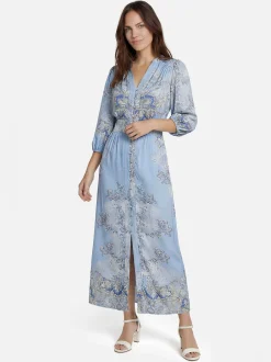 Neo Noir Damen Blusenkleid - Stellar Artist in hellblau mehrfarbig