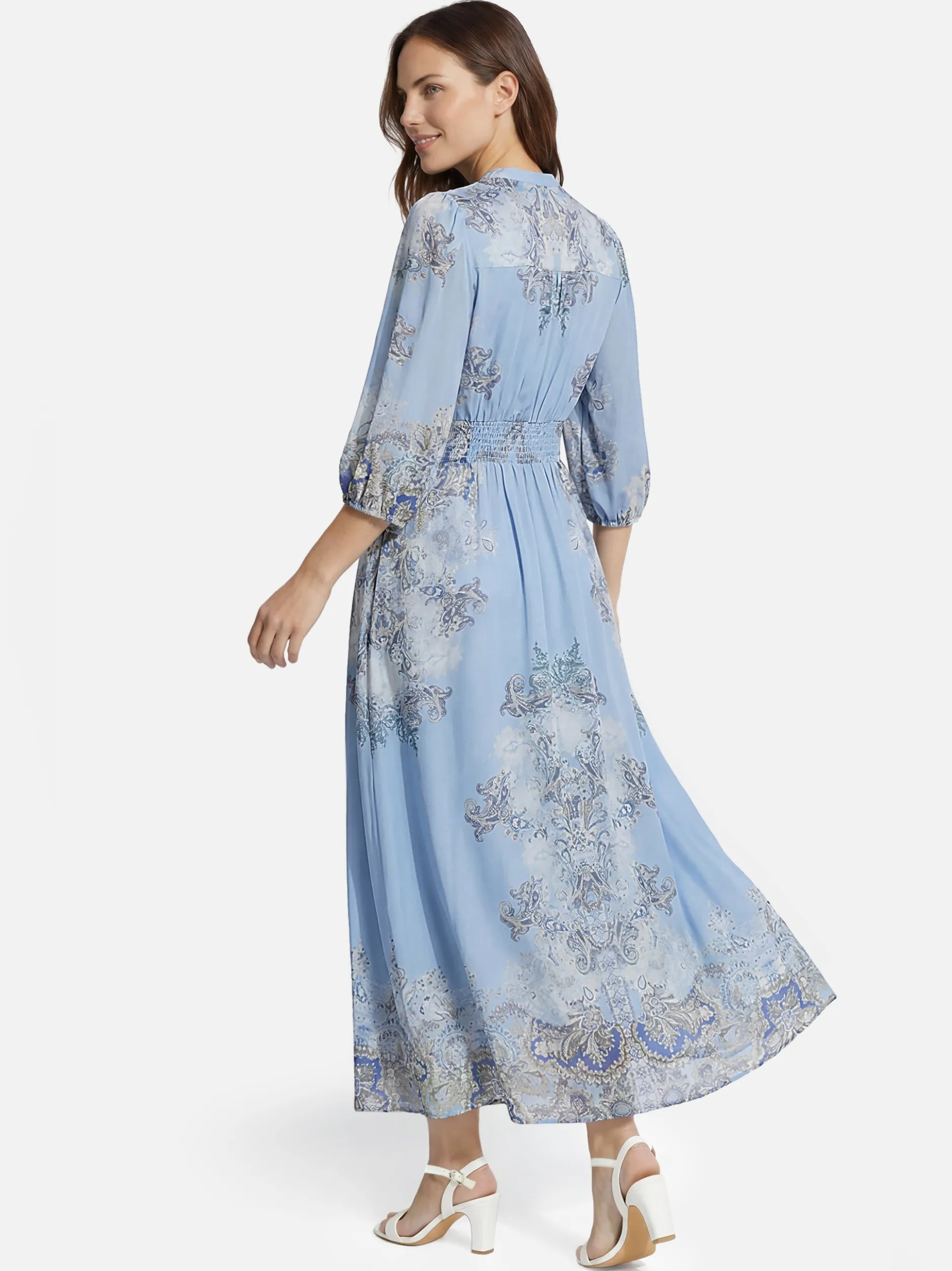 Neo Noir Damen Blusenkleid - Stellar Artist in hellblau mehrfarbig