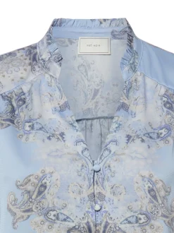 Neo Noir Damen Bluse - Roselle Artist Paisley in hellblau mehrfarbig