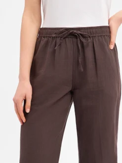 Neo Noir Damen Hose mit Leinen-Anteil - Sonar Linen in schoko