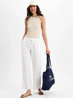 Neo Noir Damen Hose mit Leinen-Anteil - Sonar Linen in weiß