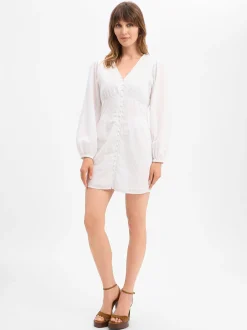 Neo Noir Damen Minikleid - Mabel in weiß - Länge: kurz