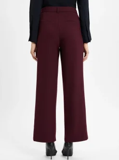 Neo Noir Damen Stoffhose in aubergine - Länge: lang