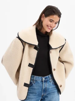 Neo Noir Damen Teddyjacke - Edmund in ecru