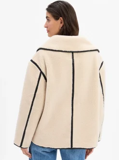 Neo Noir Damen Teddyjacke - Edmund in ecru