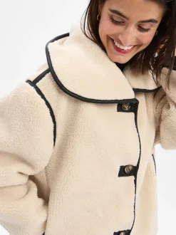Neo Noir Damen Teddyjacke - Edmund in ecru
