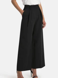 Nicowa Damen Bundfaltenhose - RONICA in schwarz