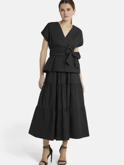 Nicowa Damen Stufenrock - CANIWO in schwarz