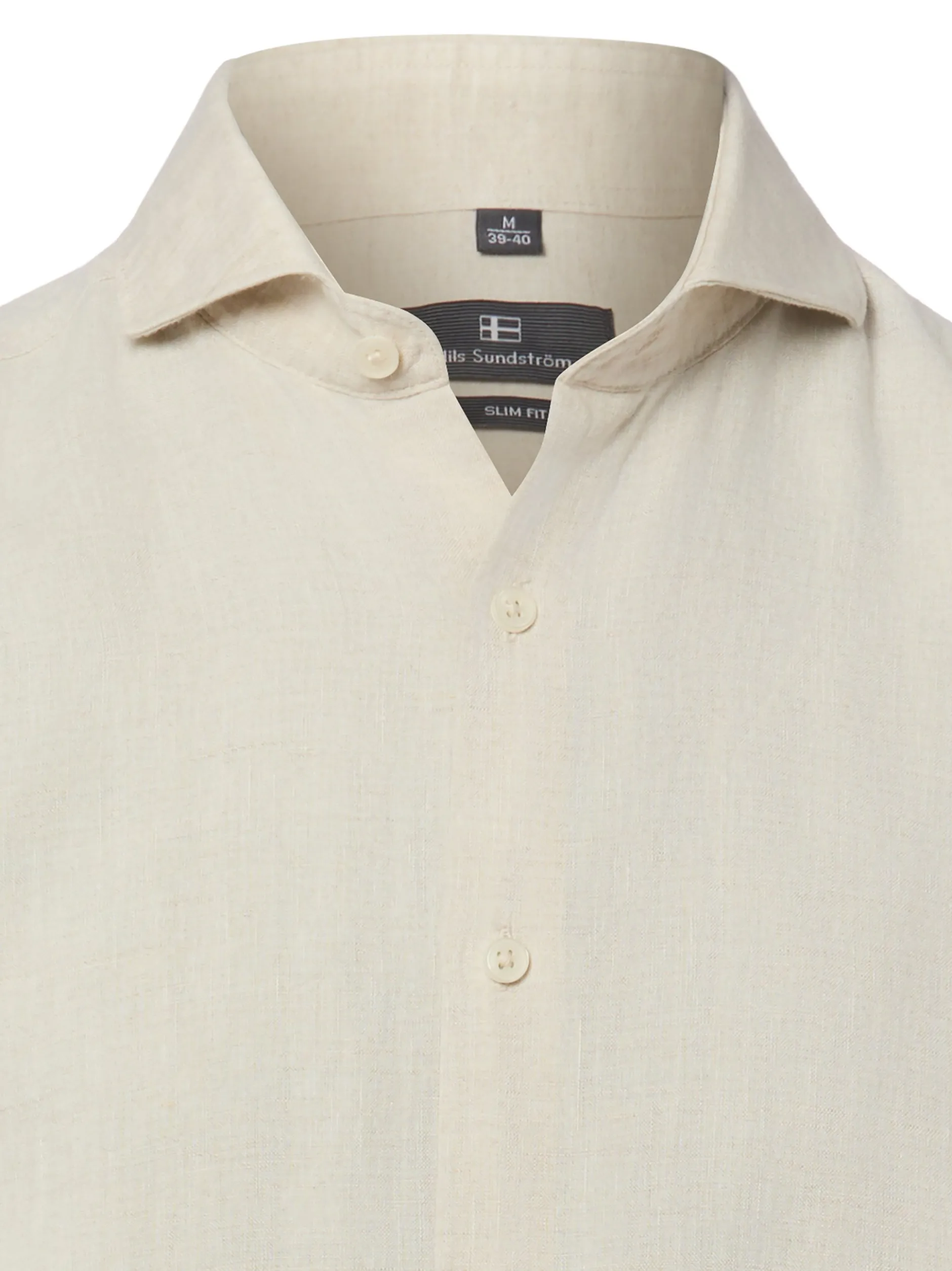 Nils Sundström Herren Leinenhemd in beige