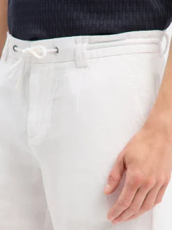 Nils Sundström Herren Leinenhose - N-Scott in weiß