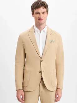 Nils Sundström Herren Sakko mit Leinenanteil in beige