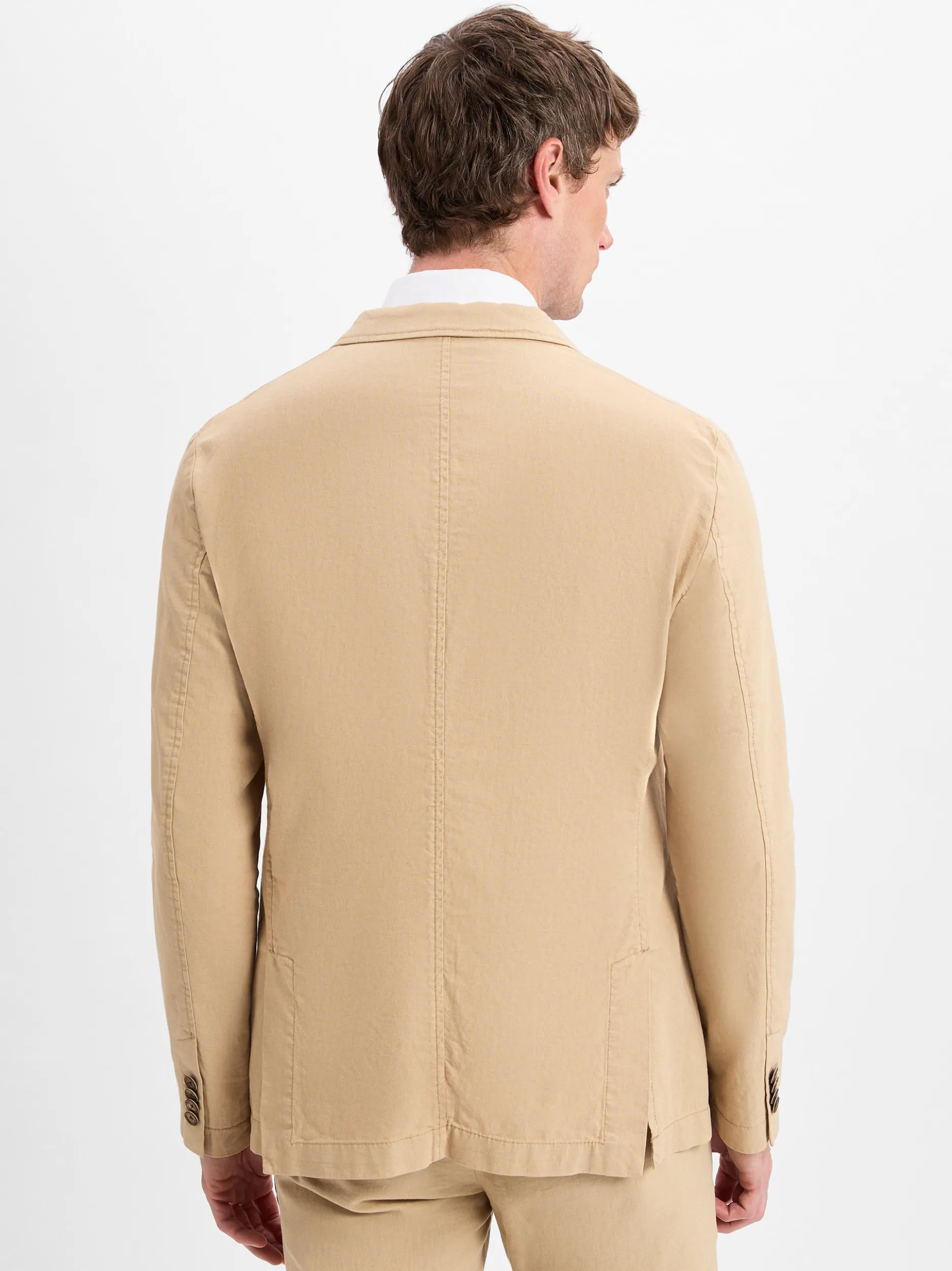 Nils Sundström Herren Sakko mit Leinenanteil in beige