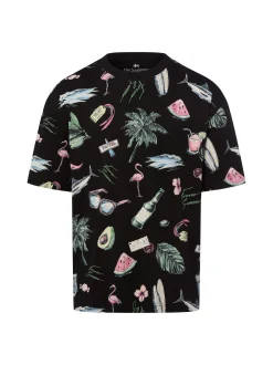 Nils Sundström Herren T-Shirt in schwarz mehrfarbig
