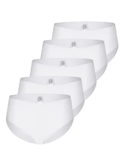 Nina von C. Damen Hüftslip - 5er Pack Daily in weiß