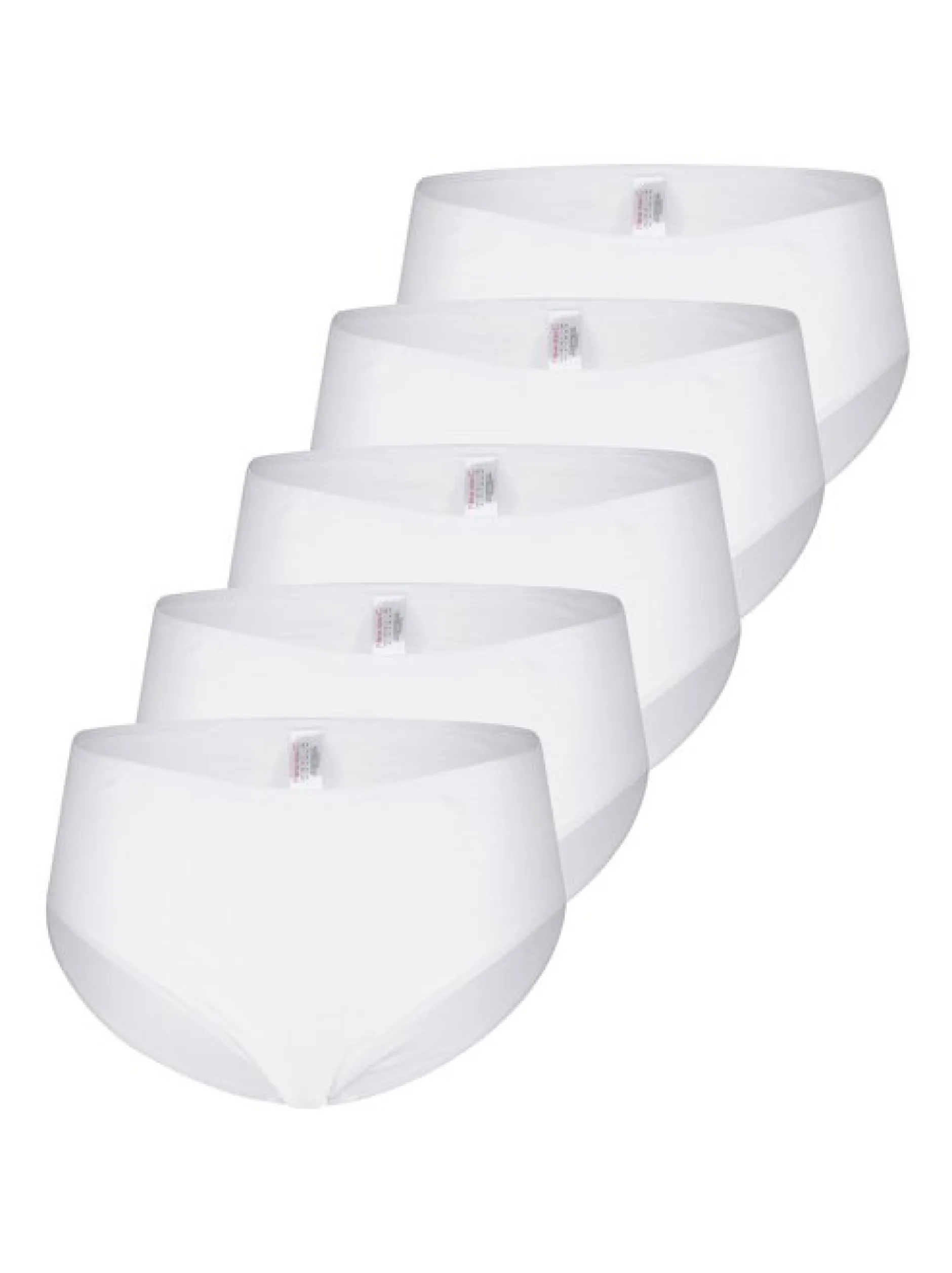 Nina von C. Damen Hüftslip - 5er Pack Daily in weiß