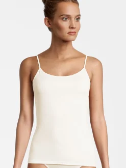 Nina von C. Damen Spaghetti Top - 3er Pack Pure in beige weiß