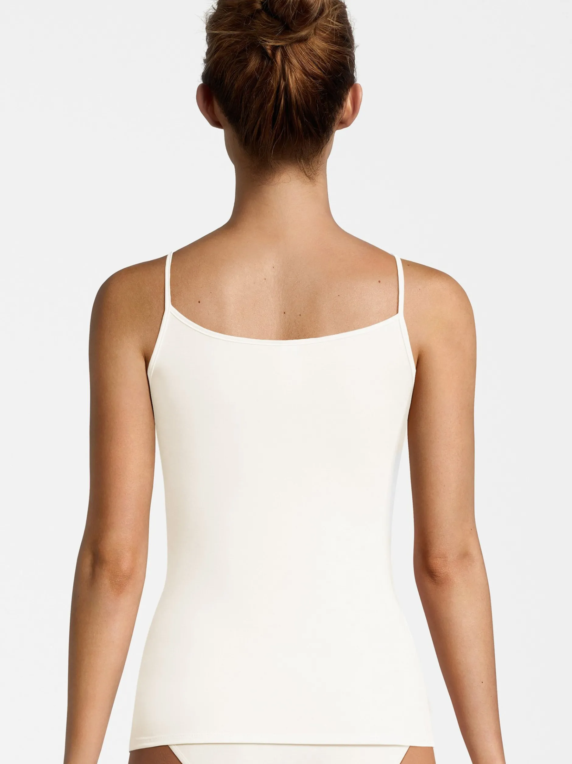 Nina von C. Damen Spaghetti Top - 3er Pack Pure in beige weiß