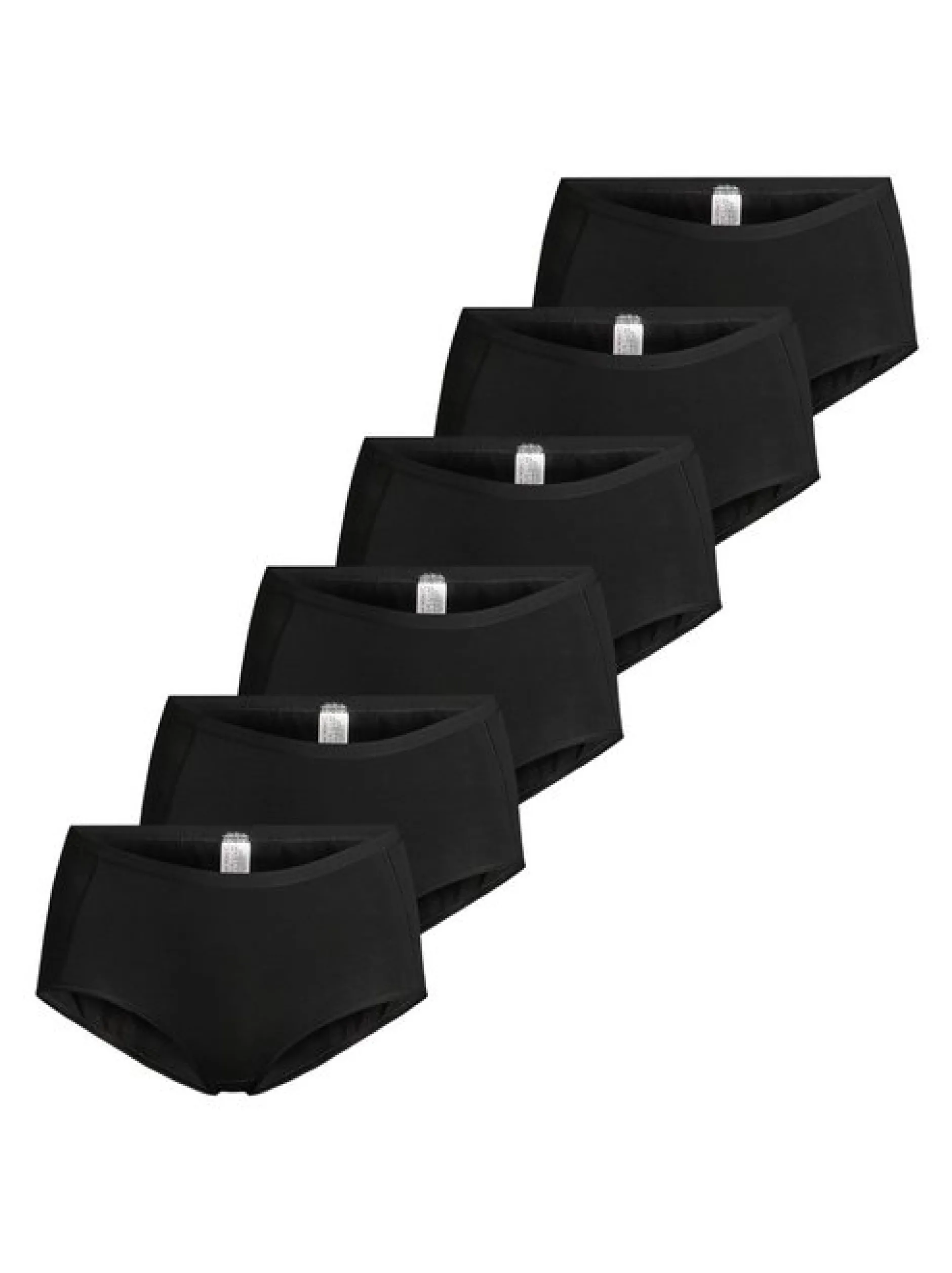Nina von C. Damen Taillen Slip - 6er Pack Basic in schwarz