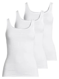 Nina von C. Damen Unterhemd - 3er Pack Fine Cotton in weiß