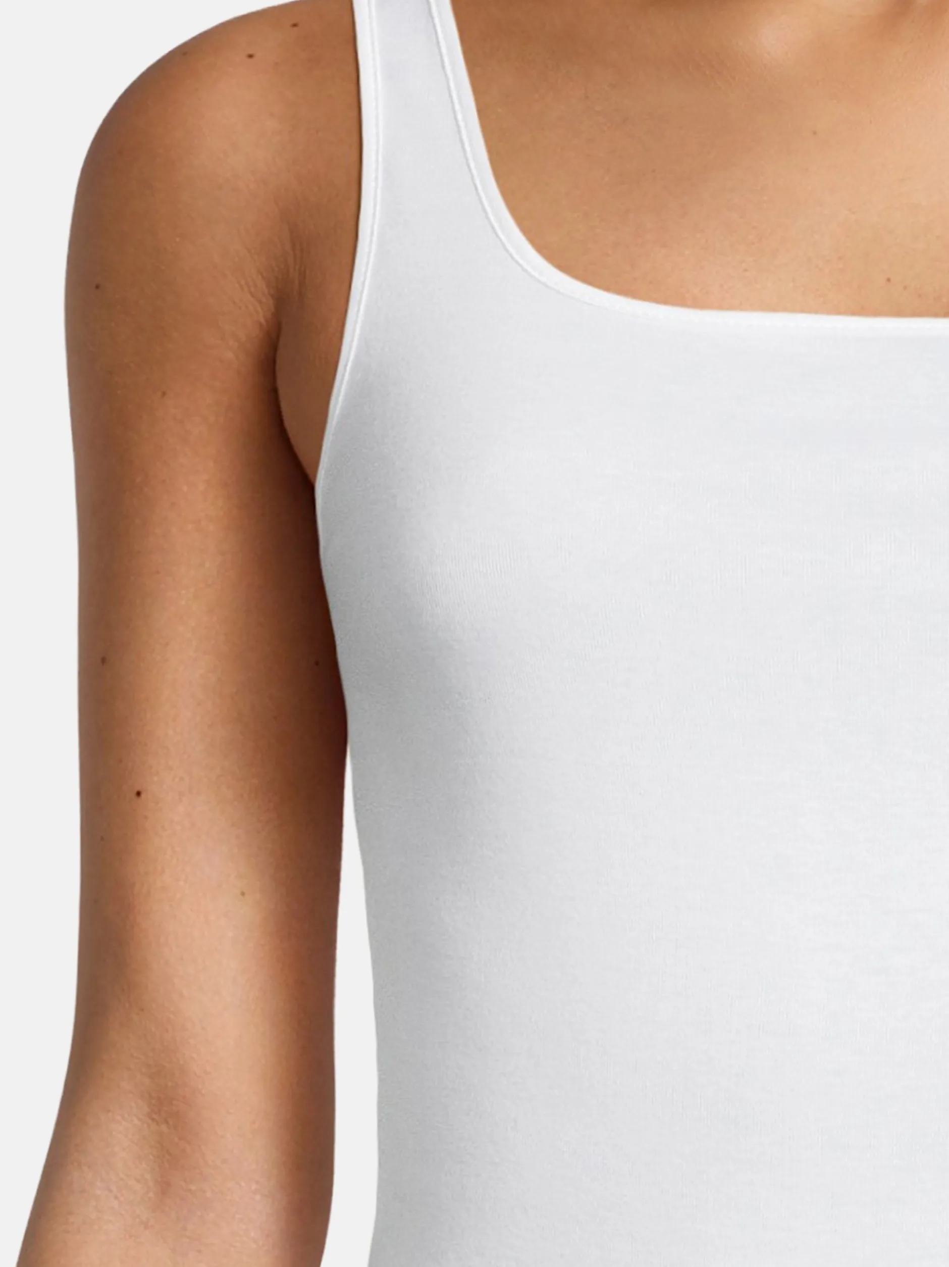 Nina von C. Damen Unterhemd - 3er Pack Fine Cotton in weiß