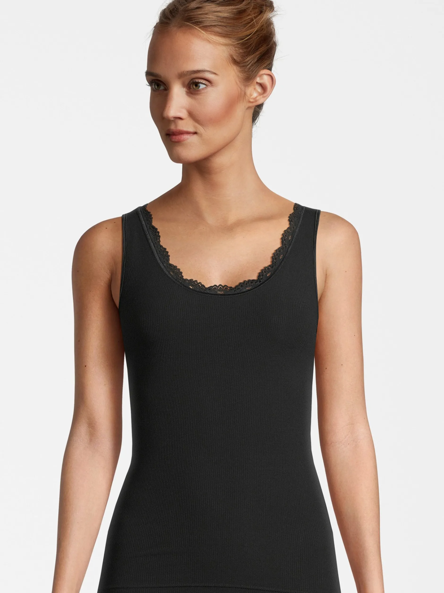 Nina von C. Damen Unterhemd - 3er Pack Body & Soul in schwarz