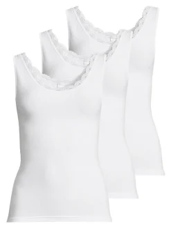 Nina von C. Damen Unterhemd - 3er Pack Body & Soul in weiß