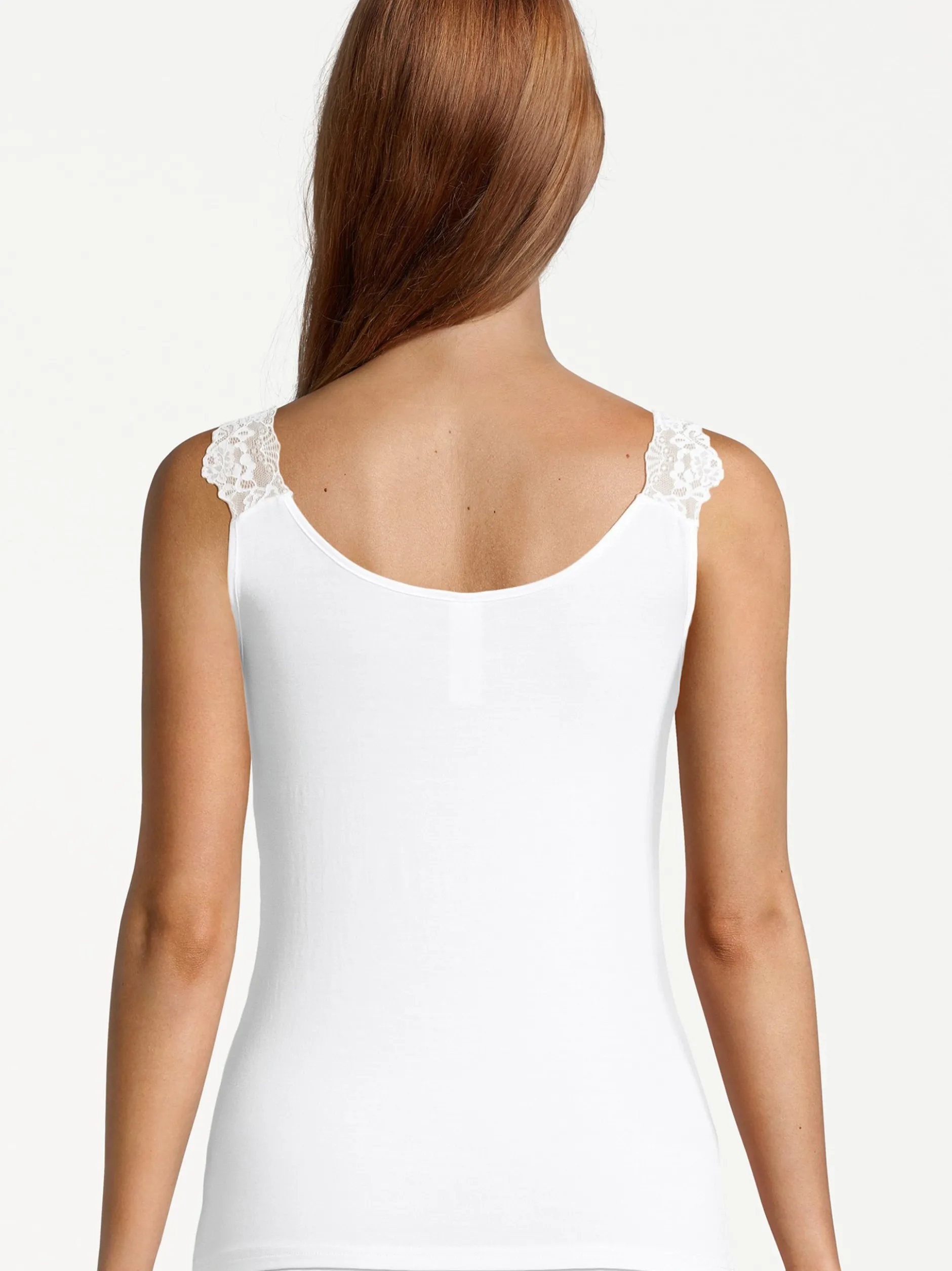 Nina von C. Damen Unterhemd - 3er Pack Romance in weiß
