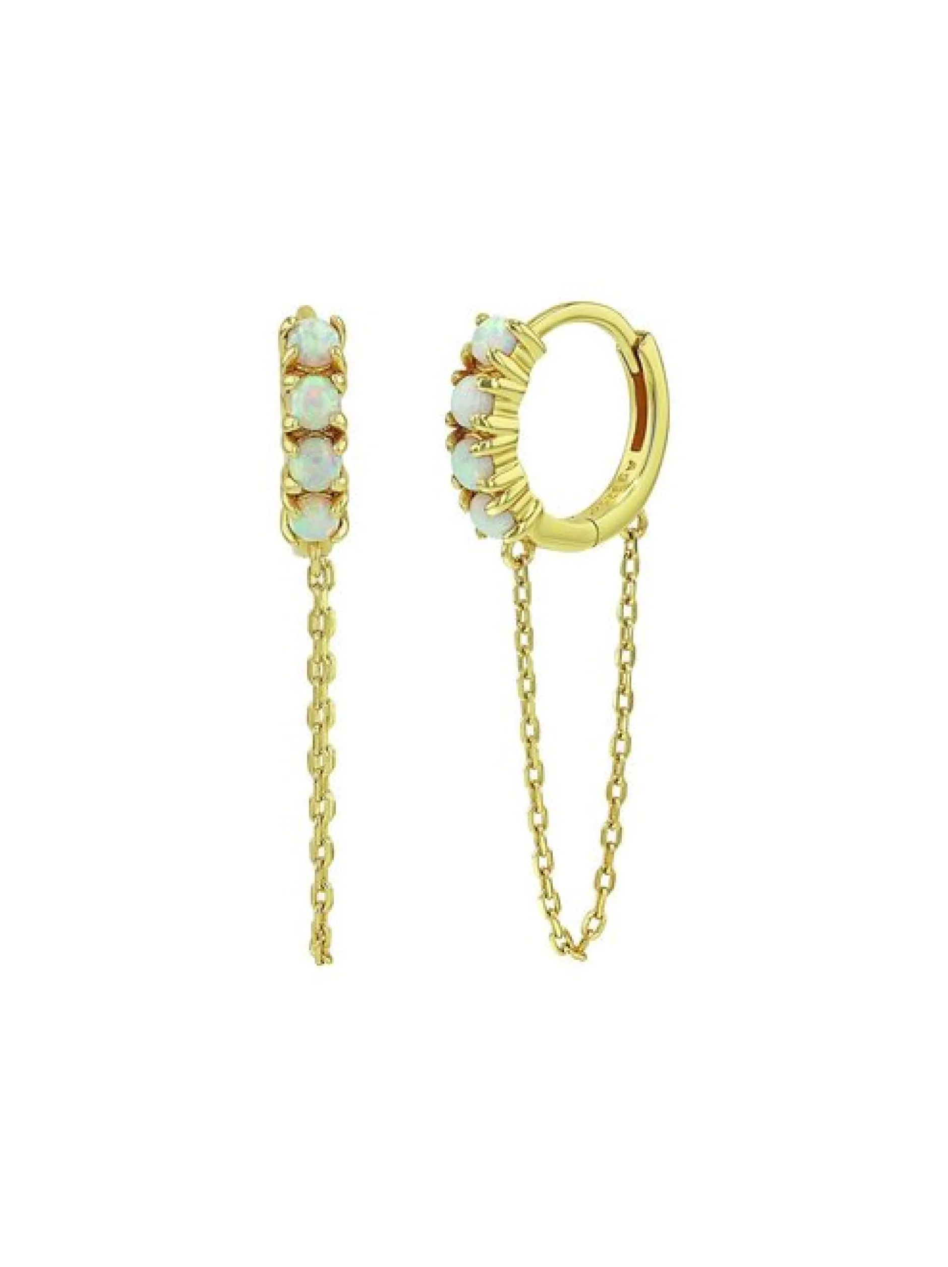 NOELANI Damen Charm Creole in gold