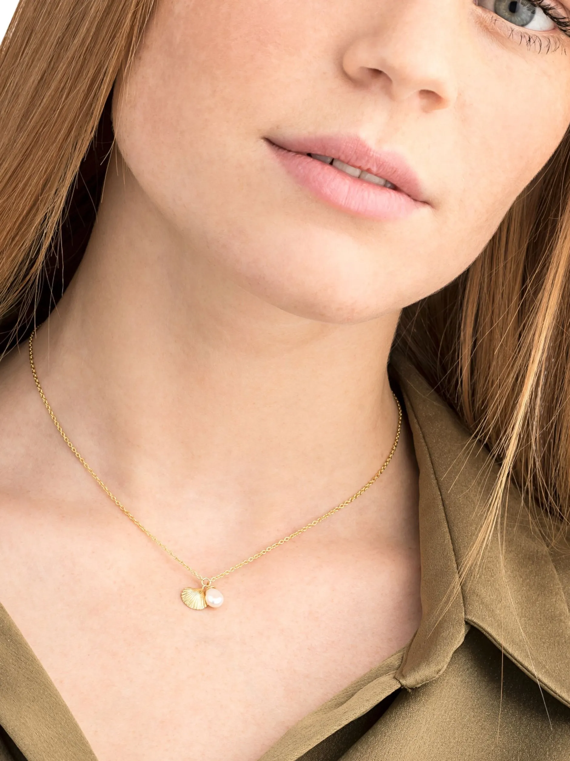 NOELANI Damen Kette mit Anhänger in gold
