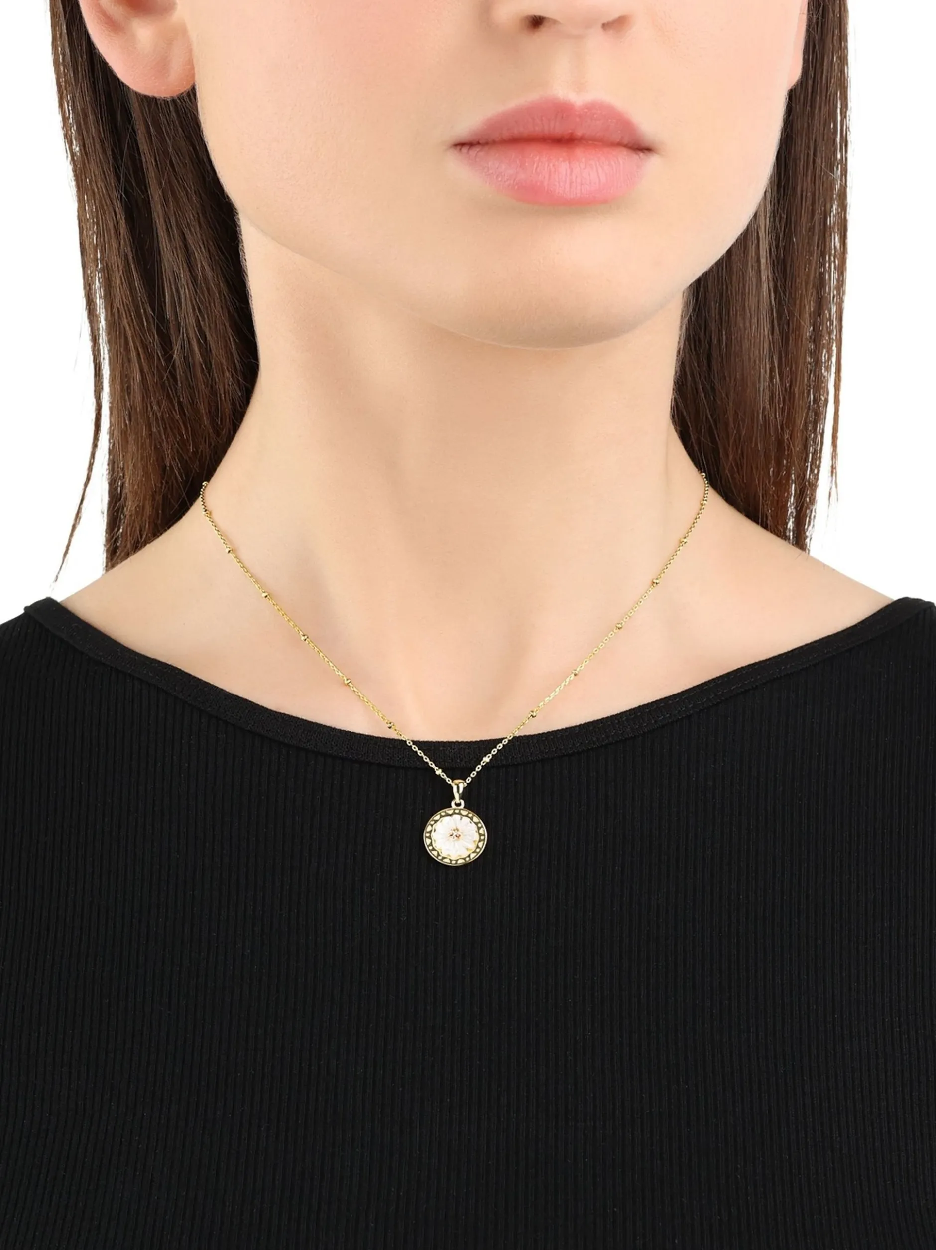 NOELANI Damen Kette mit Anhänger in gold