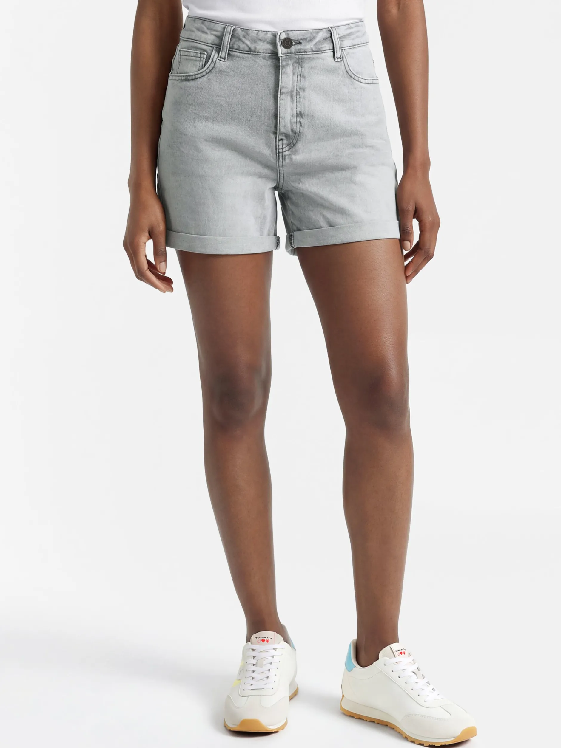 Noisy May Damen Jeansshorts - NMMoni in hellgrau