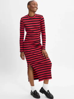 Noisy May Damen Kleid - NMelinor in rot schwarz