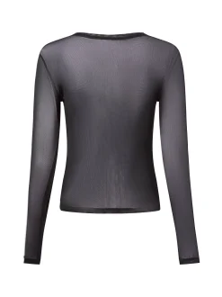 Noisy May Damen Mesh-Langarmshirt - NMJudith in schwarz