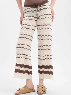 Noisy May Damen Strickhose - NMSadie in ecru schoko