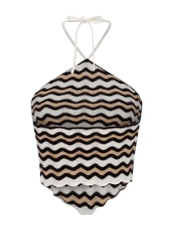 Noisy May Damen Stricktop - NMSadie in beige ecru