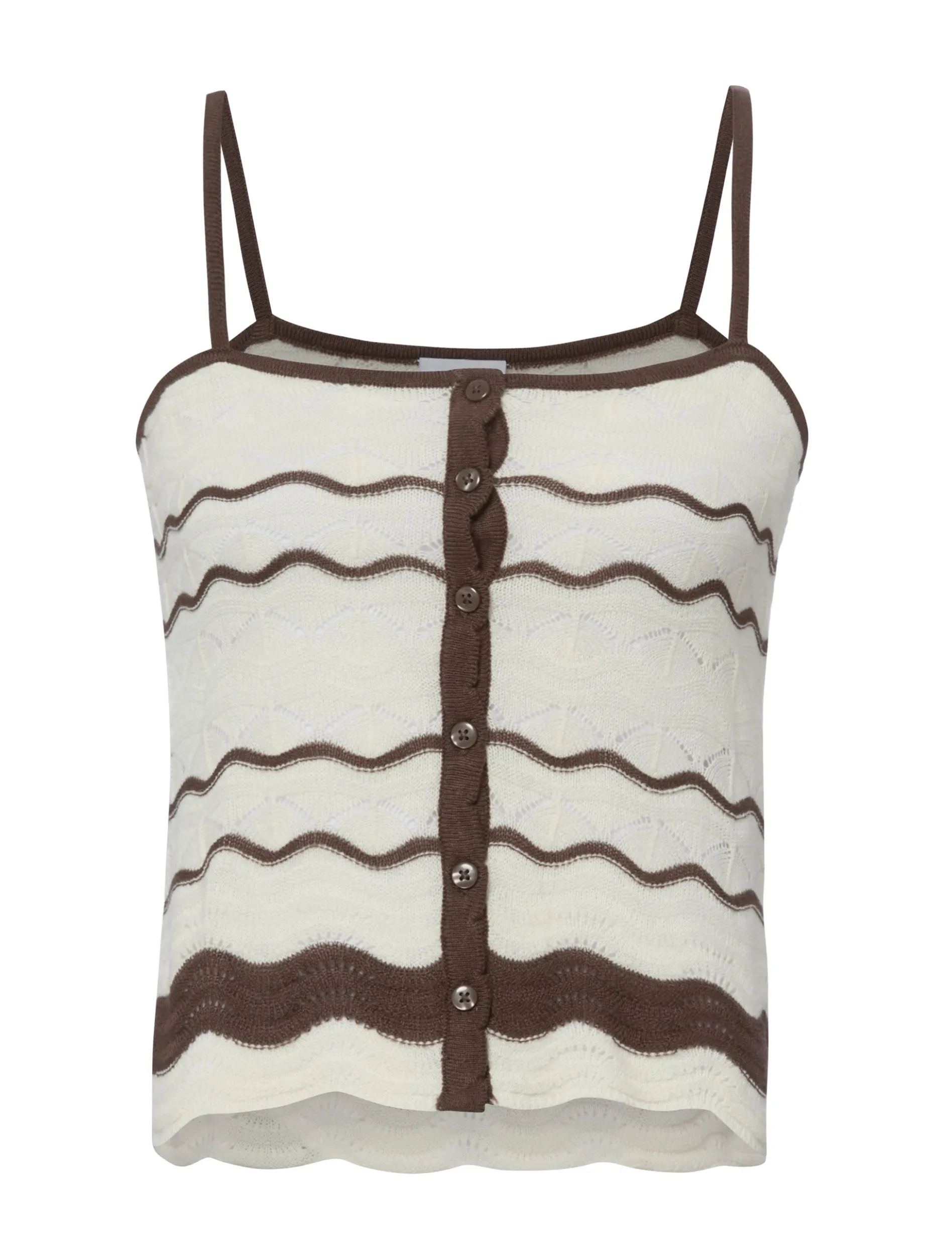 Noisy May Damen Stricktop - NMSadie in ecru mocca