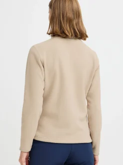 North Bend Damen Fleecejacke - NBConna in beige