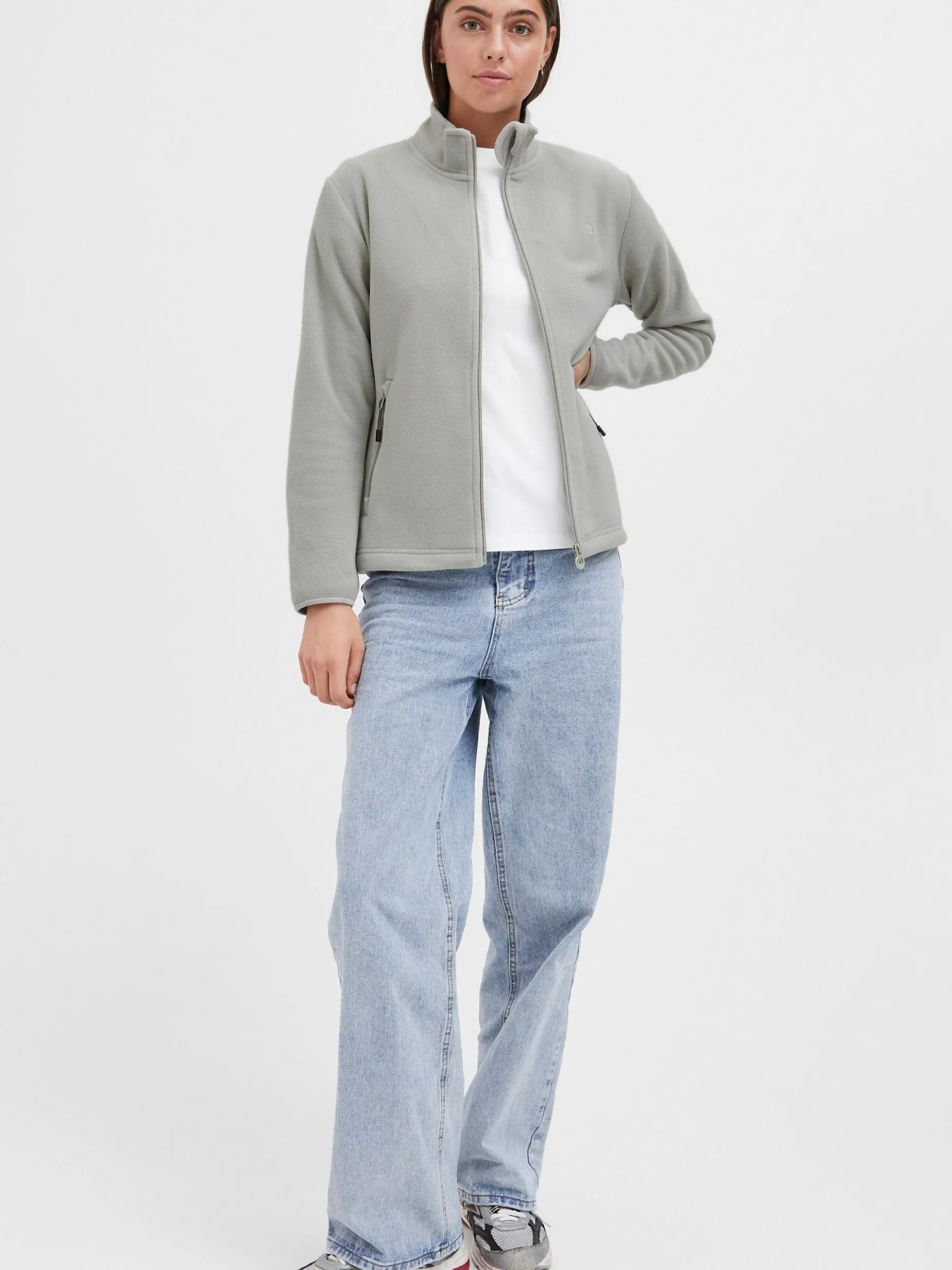 North Bend Damen Fleecejacke - NBConna in grau