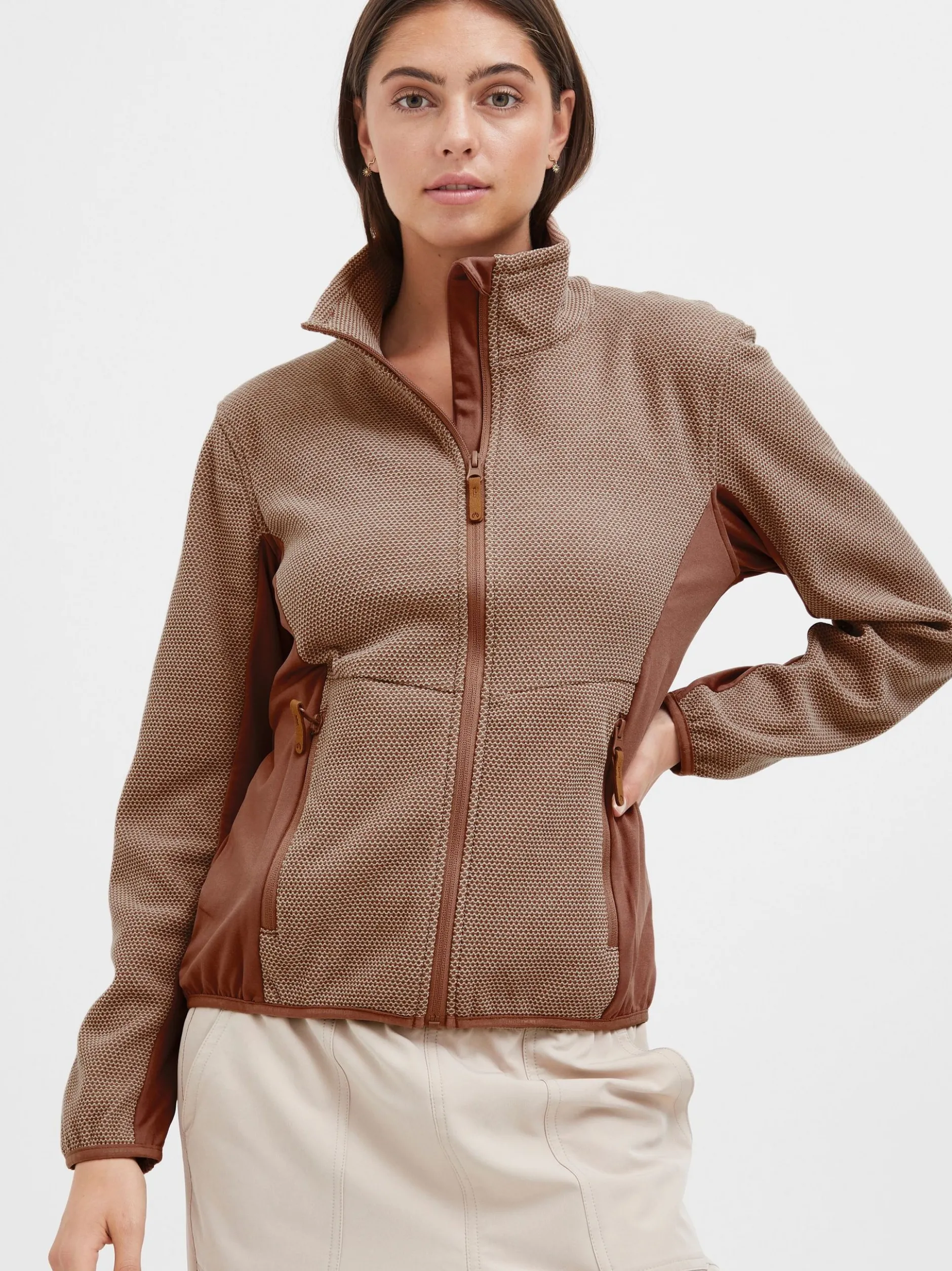 North Bend Damen Fleecejacke - NBHelga W in mocca