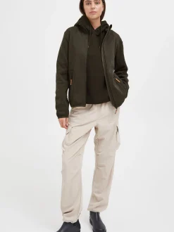 North Bend Damen Fleecejacke - NBSamana in schwarz