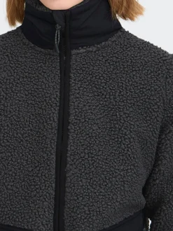 North Bend Damen Plüschjacke - NBGalonne W Teddy Jacket in grau