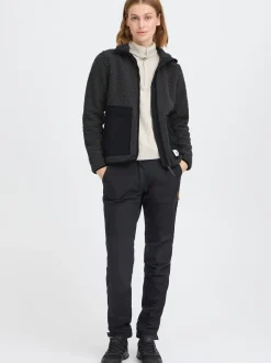 North Bend Damen Plüschjacke - NBGalonne W Teddy Jacket in grau