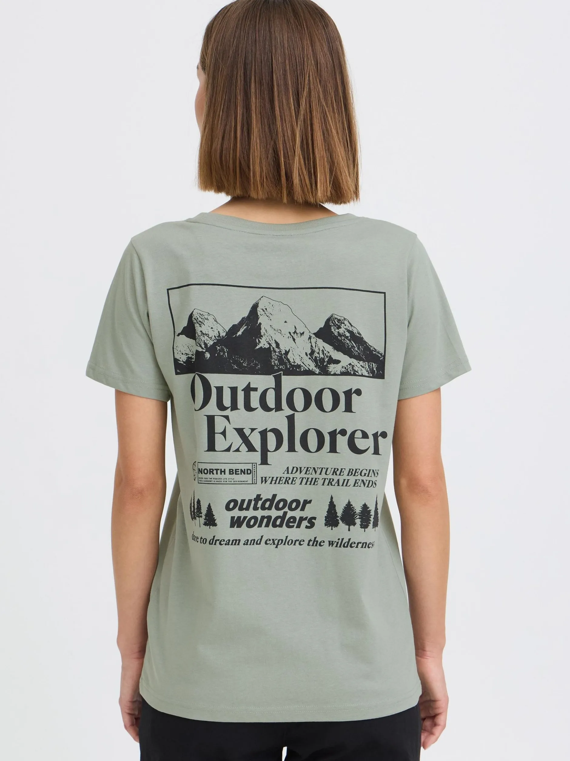 North Bend Damen Rundhalsshirt - NBKunt in lind