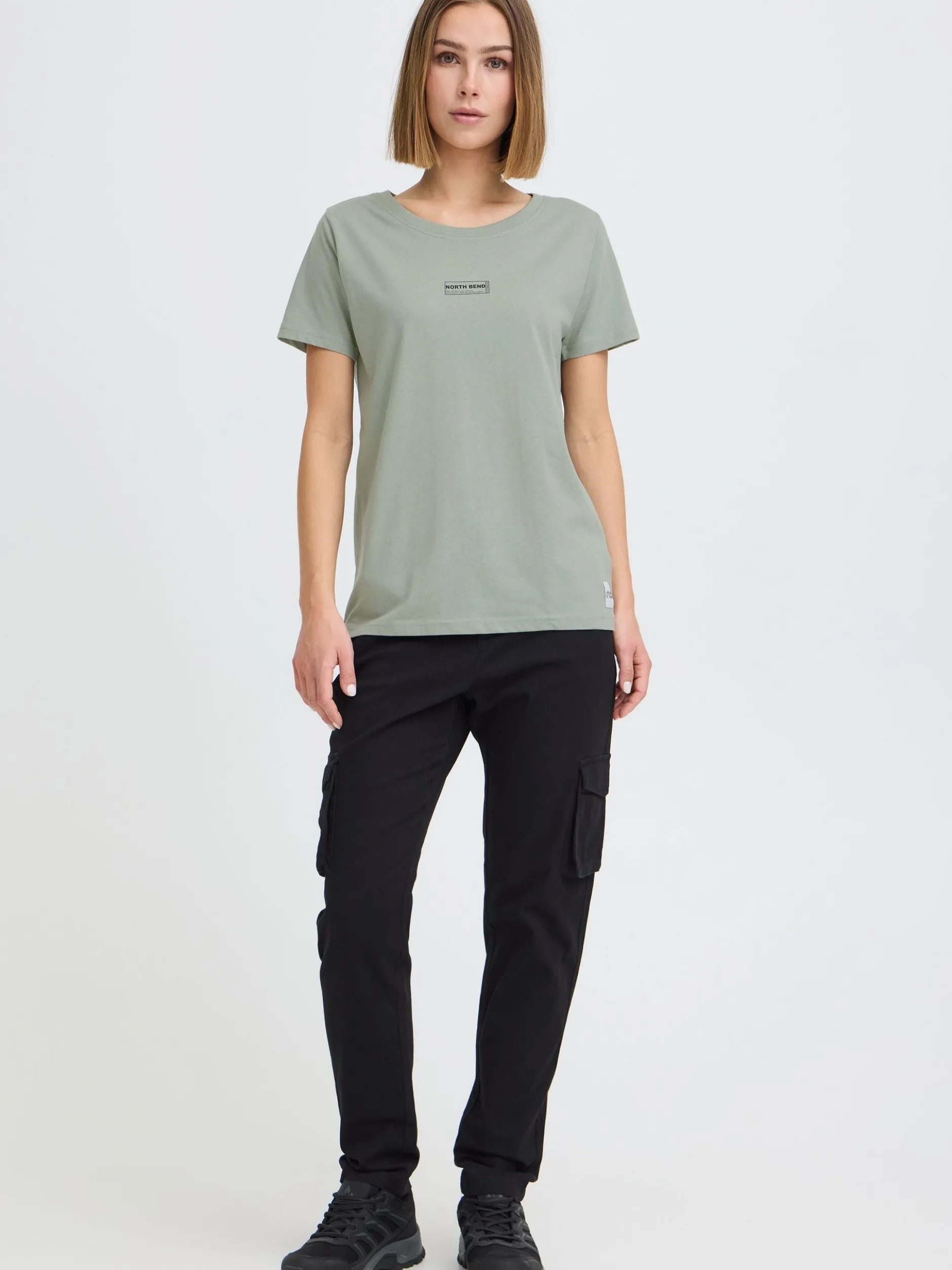 North Bend Damen Rundhalsshirt - NBKunt in lind